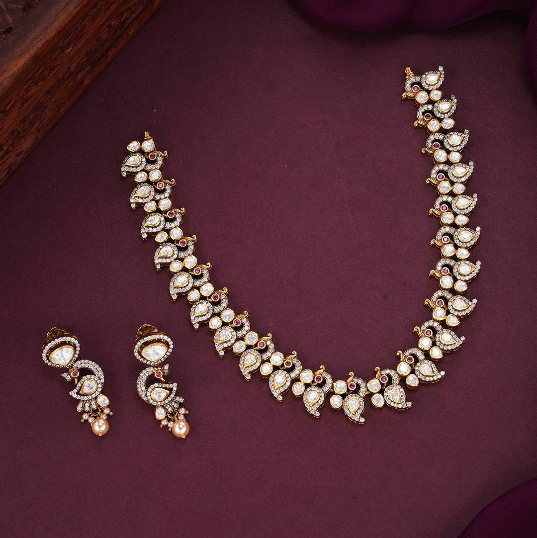 Paradise Shine Moissanite Short Necklace Set