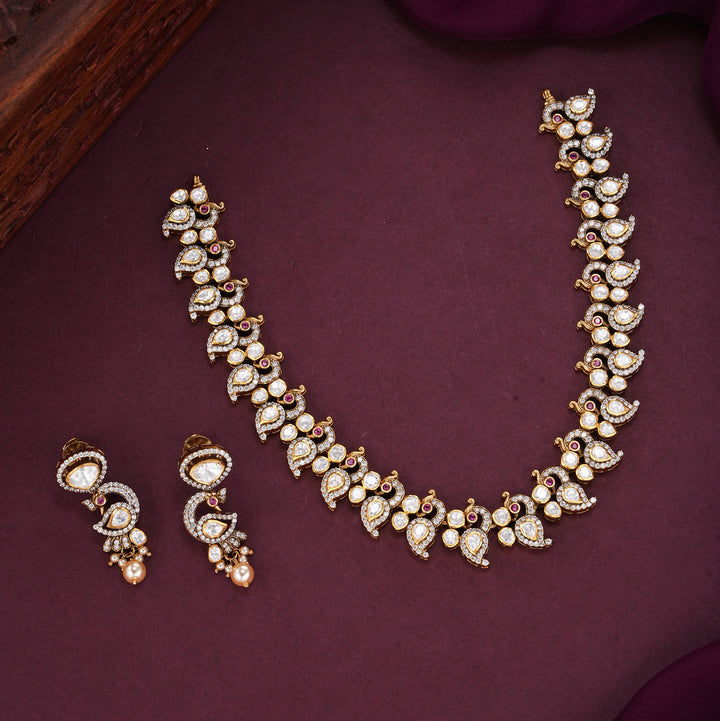 Paradise Shine Moissanite Short Necklace Set
