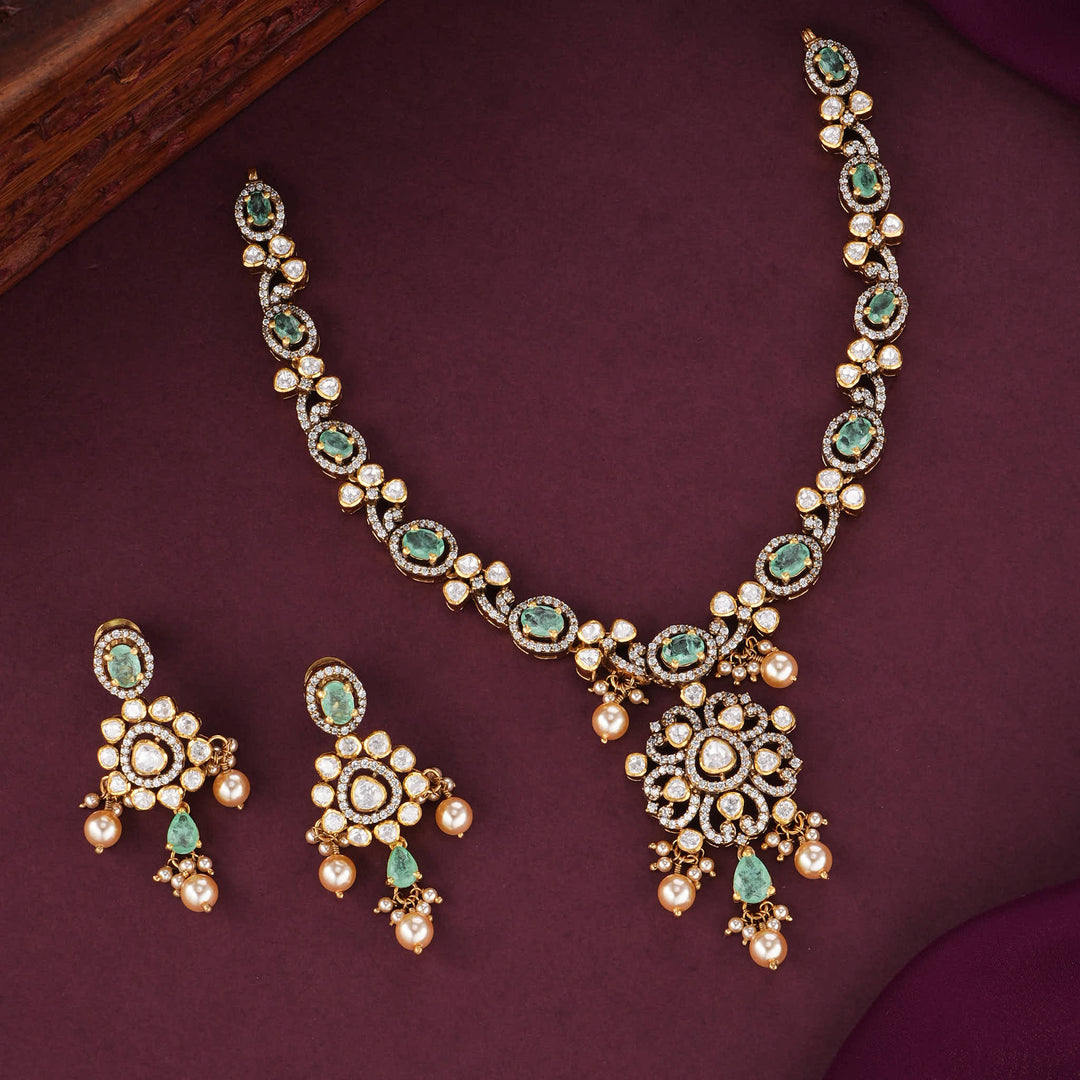 Luxurious Look Moissanite Necklace Set