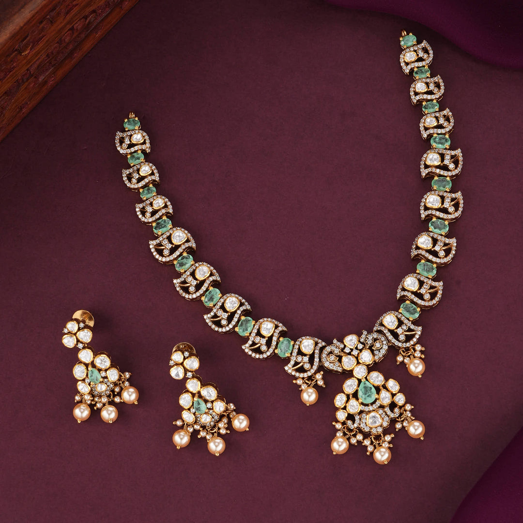 Royal Elegance Moissanite Short Necklace Set