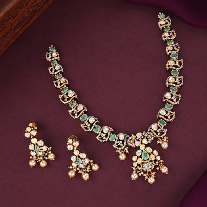 Royal Elegance Moissanite Short Necklace Set