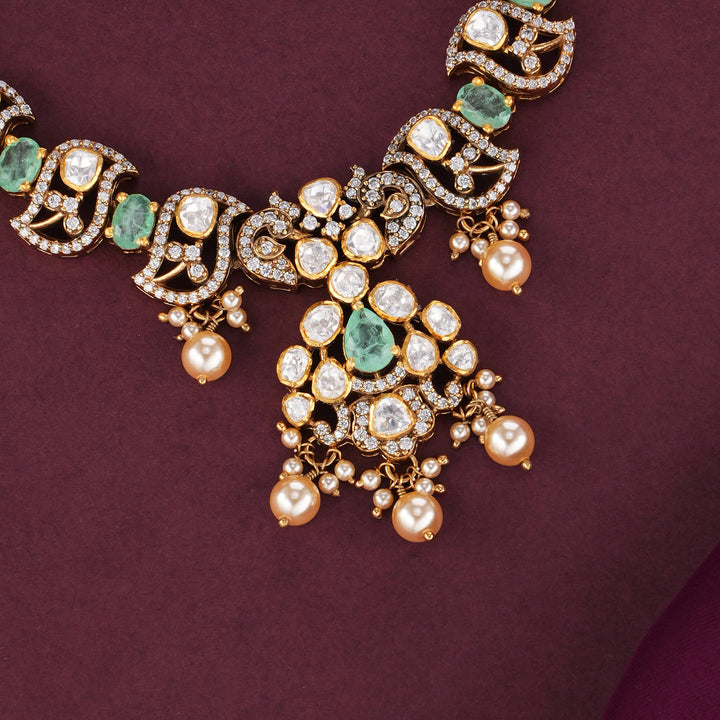 Royal Elegance Moissanite Short Necklace Set