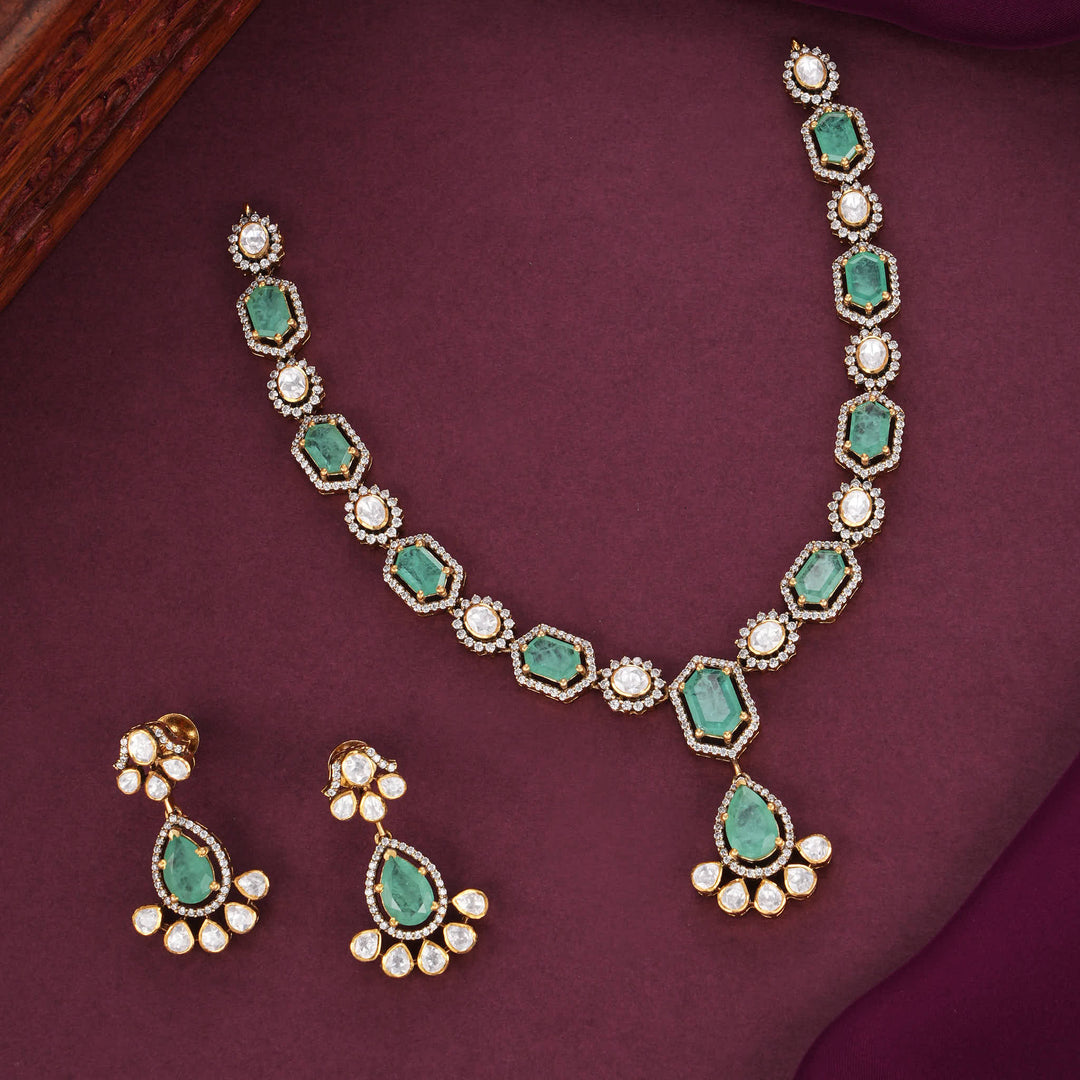 Elevated Elegance Moissanite Short Necklace Set
