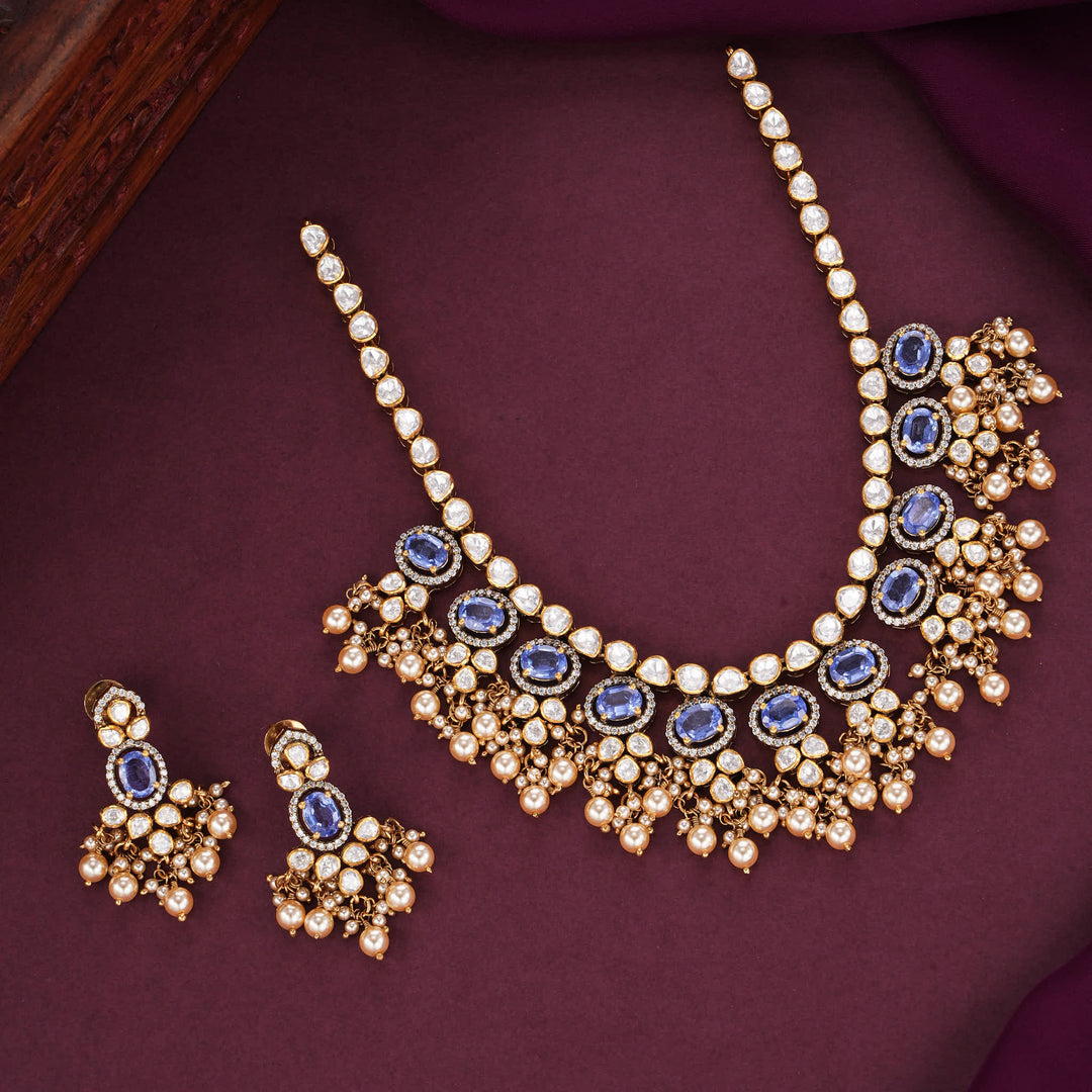 Royal Elegance Moissanite Short Necklace Set