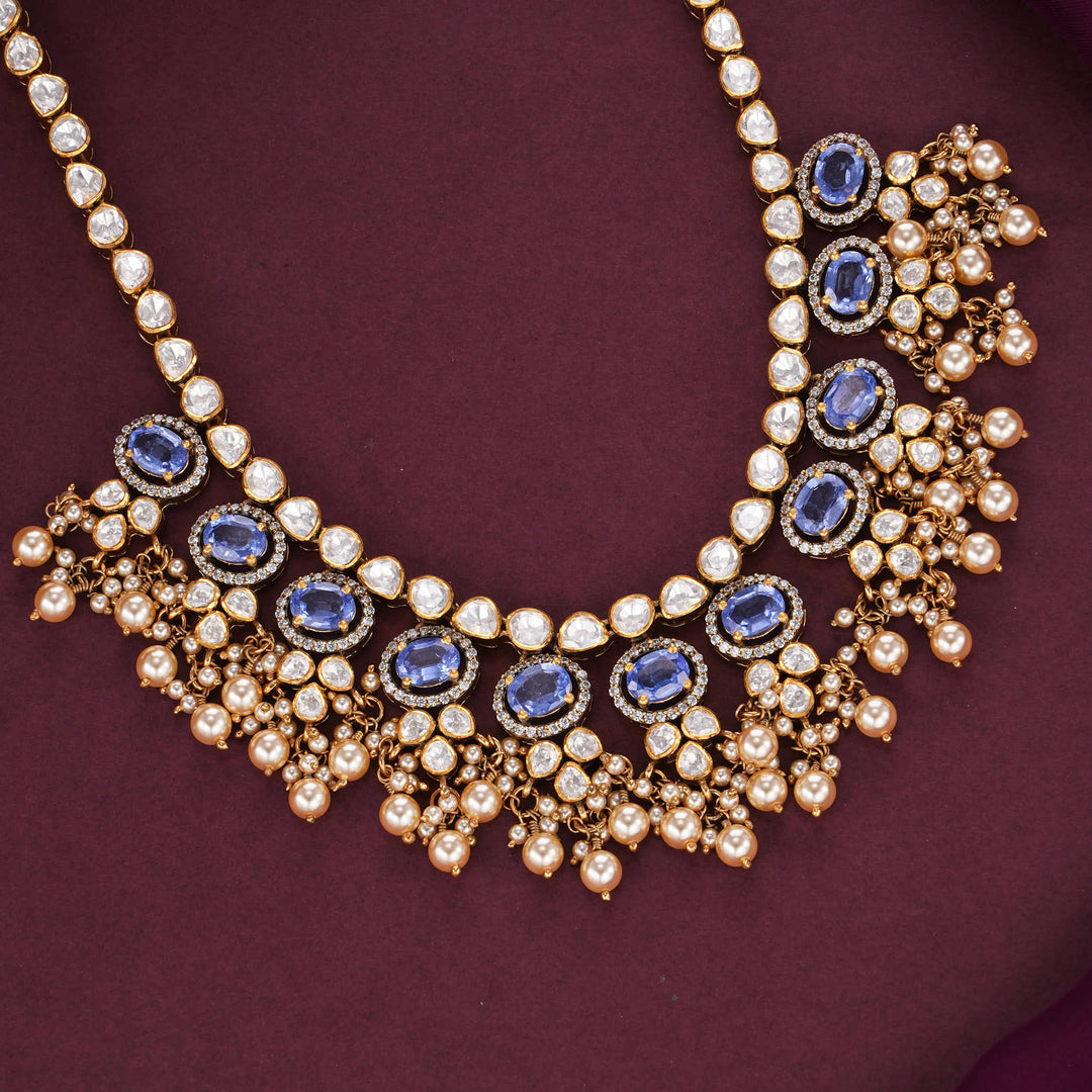 Royal Elegance Moissanite Short Necklace Set