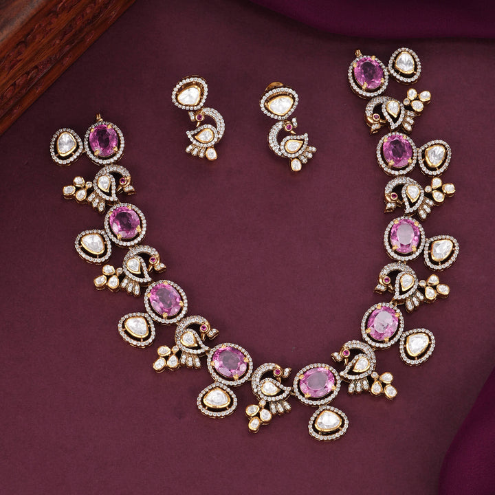 Luminous Charm Moissanite Short Necklace Set