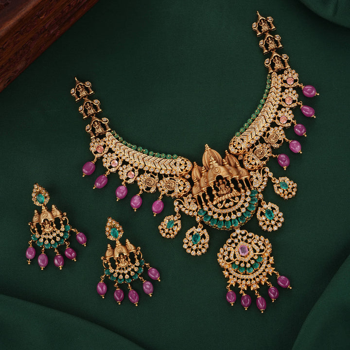 Temple Worthy Avikam Short Necklace Set