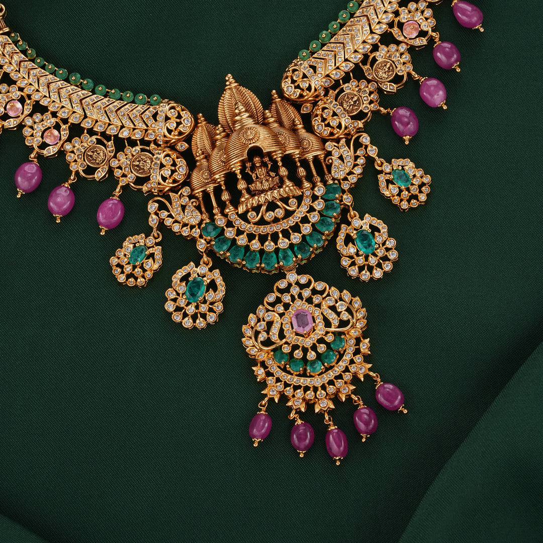 Temple Worthy Avikam Short Necklace Set