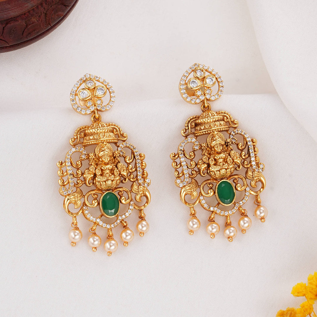 Divine Lakshmi Stone Short Necklace Set