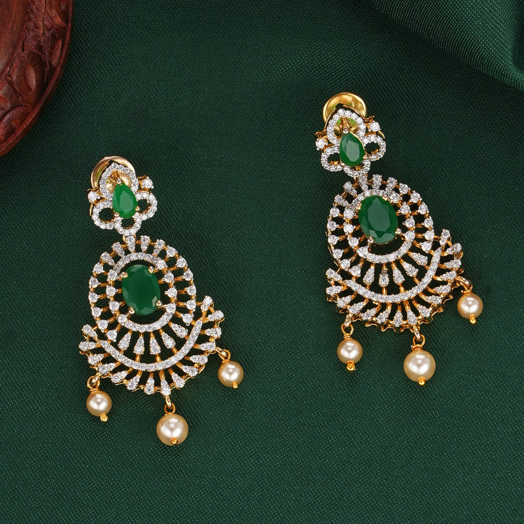 Diana Dazzle Diamond Design Short Necklace Set