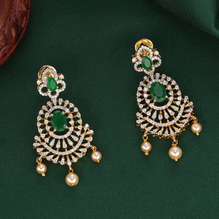 Diana Dazzle Diamond Design Short Necklace Set