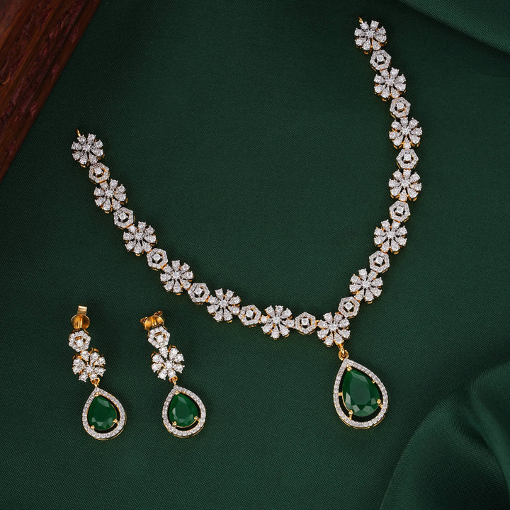 Vaibhav Diamond Design Short Necklace Set