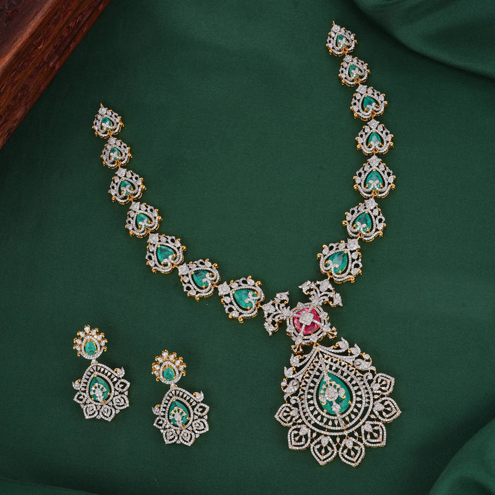 Vamika Diamond Design Short Necklace Set
