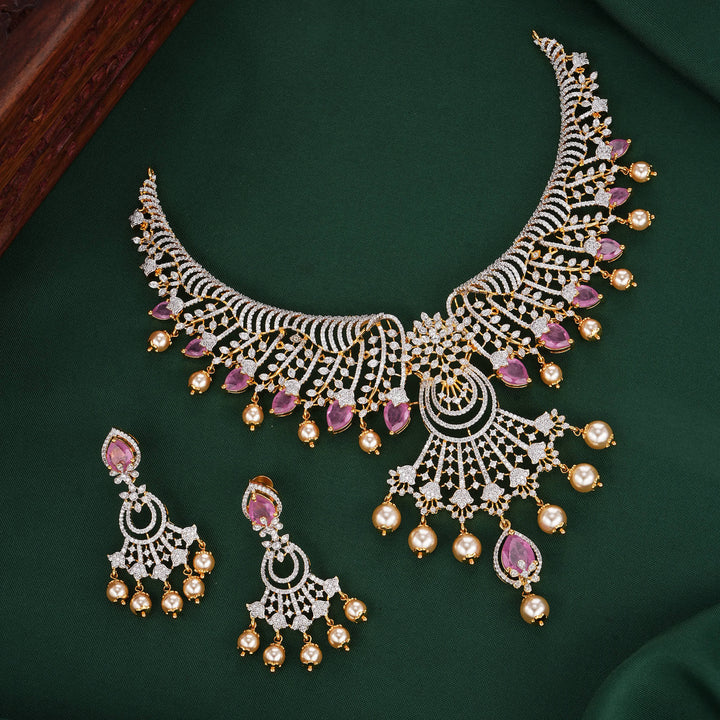 Samaira Diamond Design Short Necklace Set