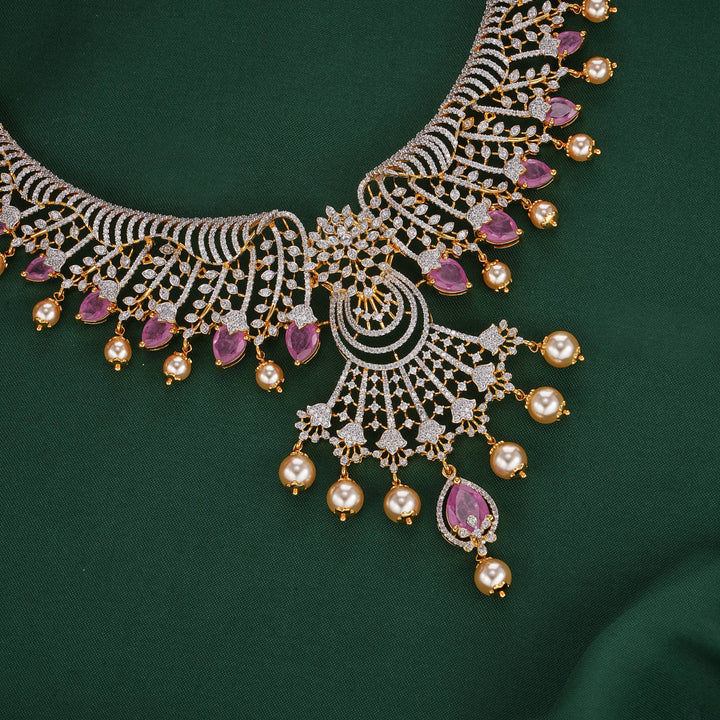 Samaira Diamond Design Short Necklace Set