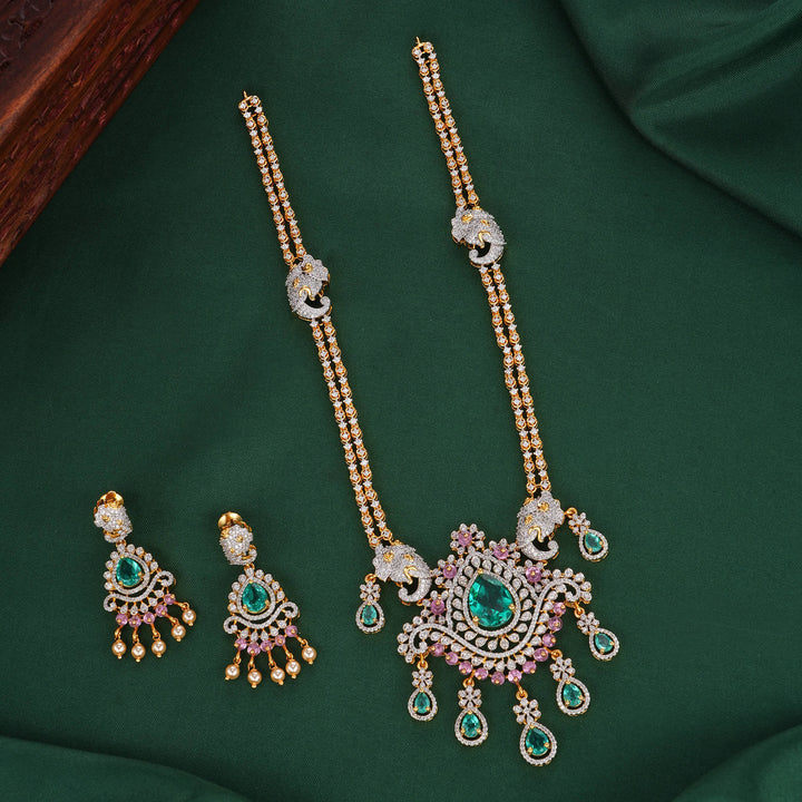 Aarna Diamond Design Long Necklace Set