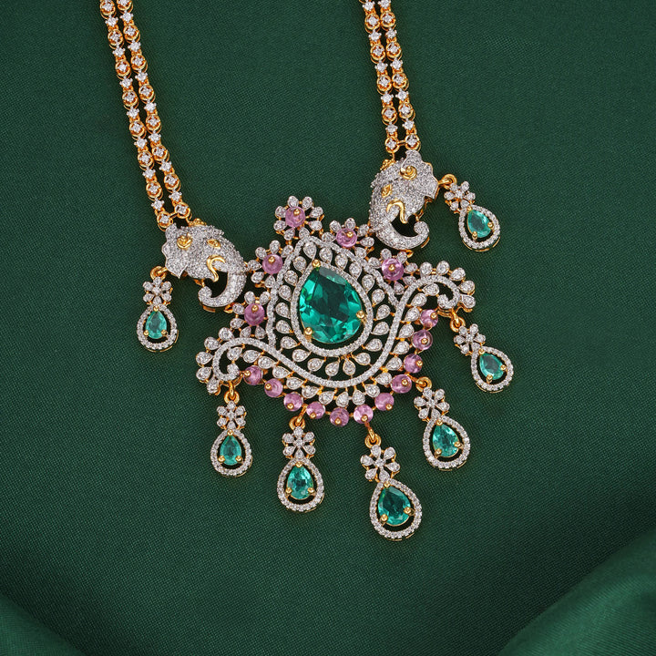 Aarna Diamond Design Long Necklace Set