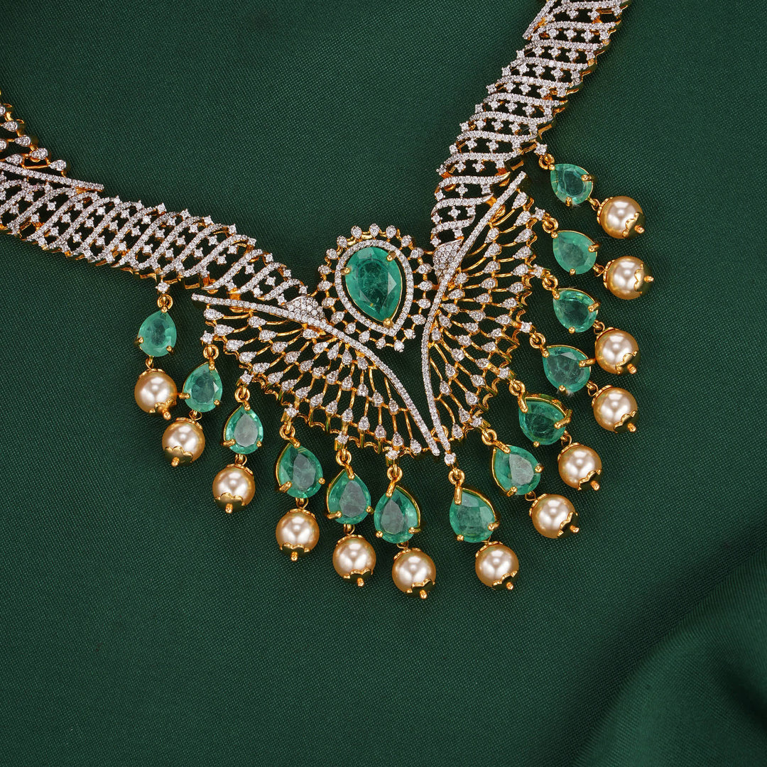 Treasure Diamond Design Short Necklace Set
