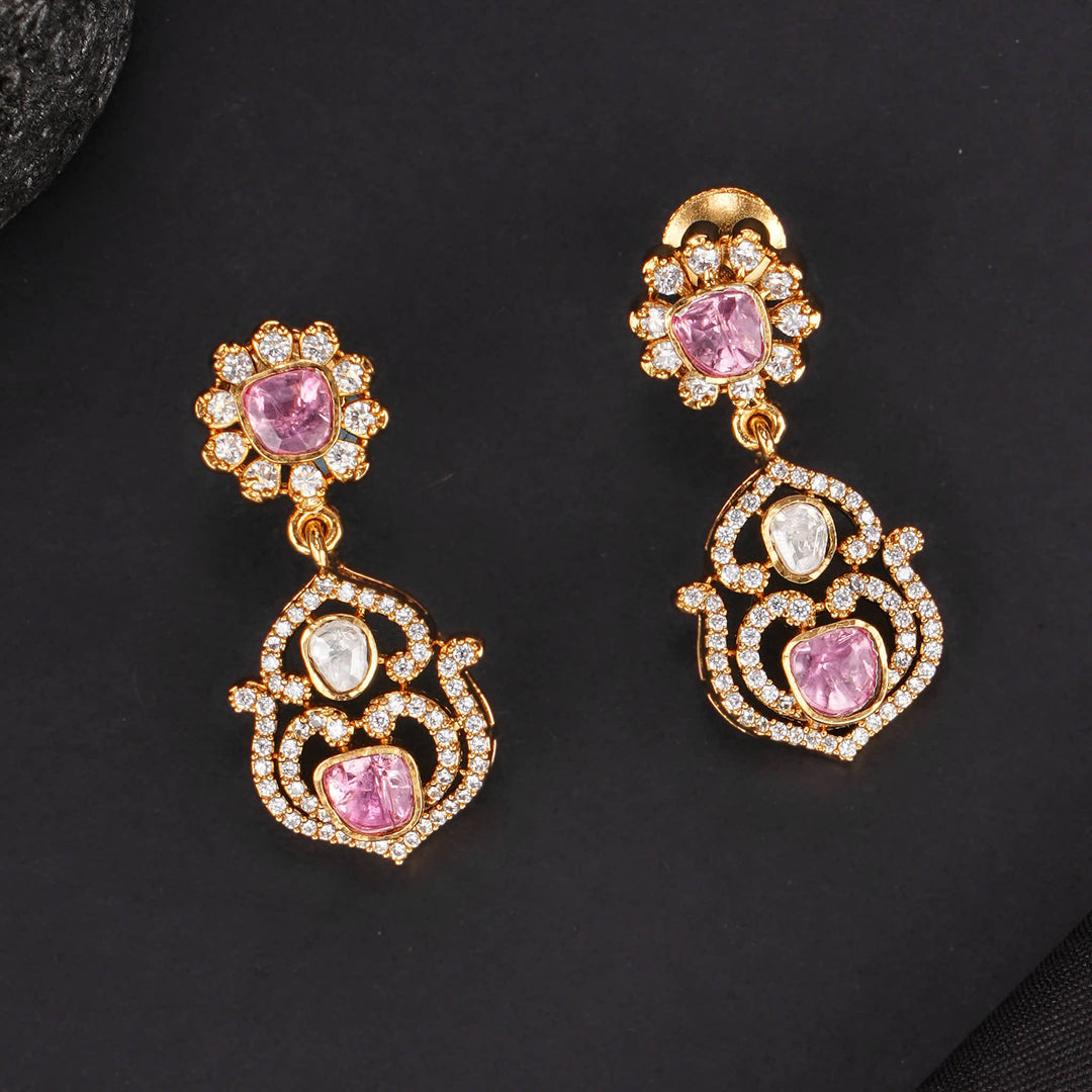 Camellia Pink Victorian Short Necklace Set