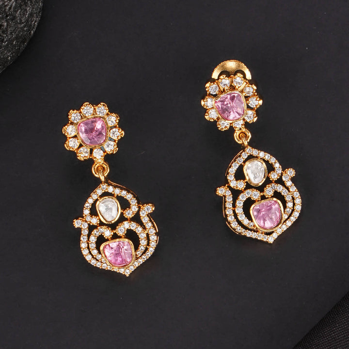 Camellia Pink Victorian Short Necklace Set