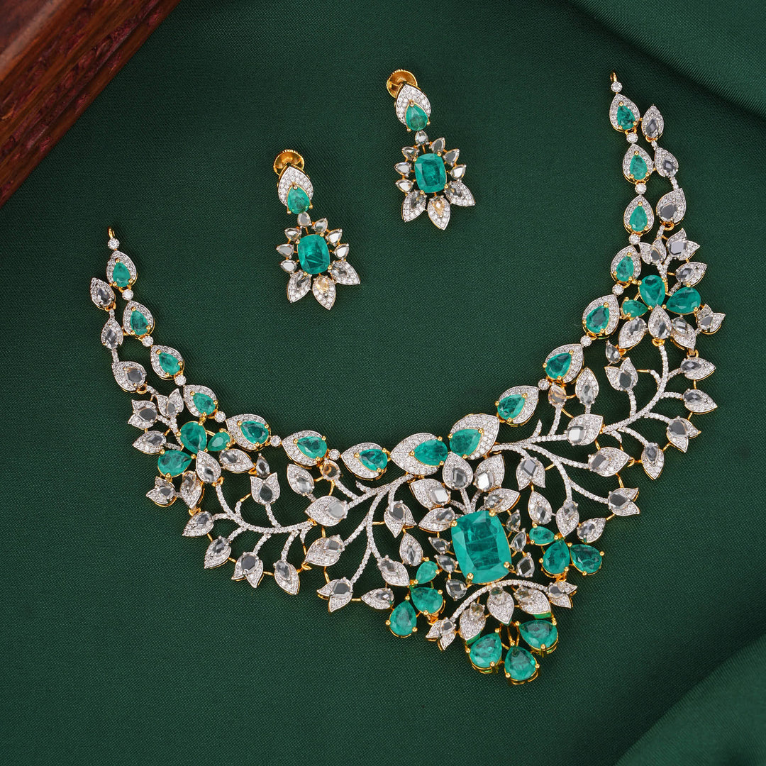 Graceful and Enchanting Avikam Short Necklace Set