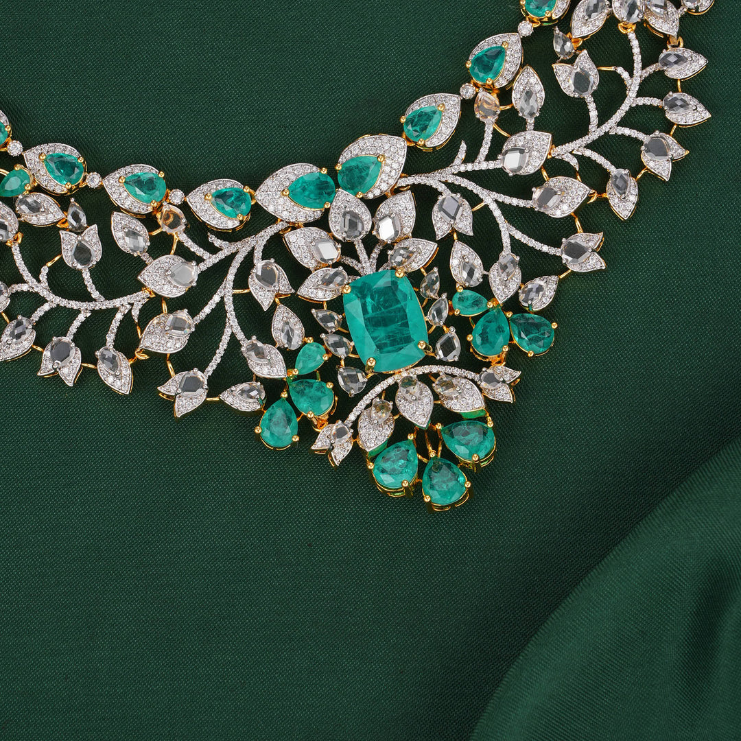 Graceful and Enchanting Avikam Short Necklace Set