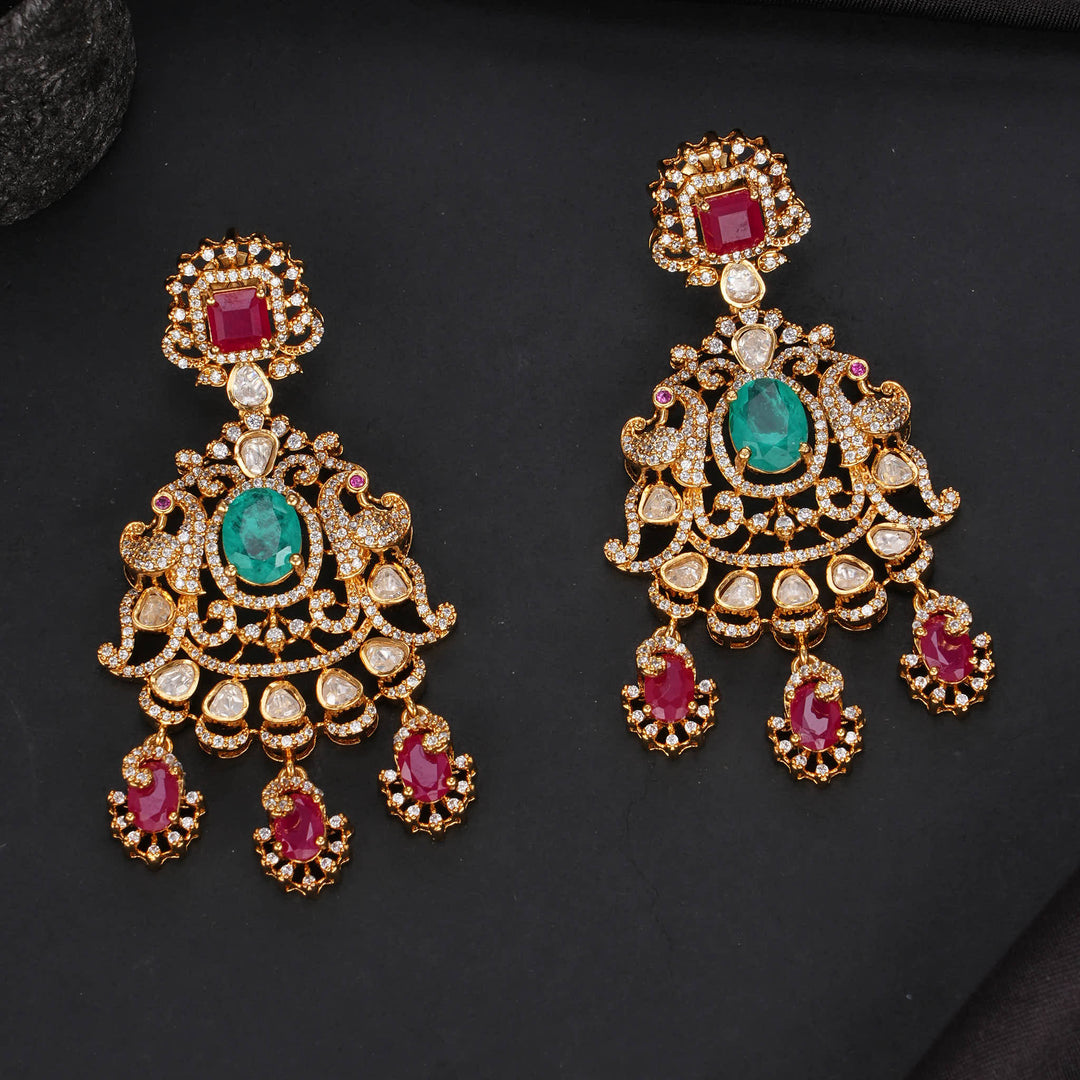 Iridescent Layered Victorian Long Necklace Set