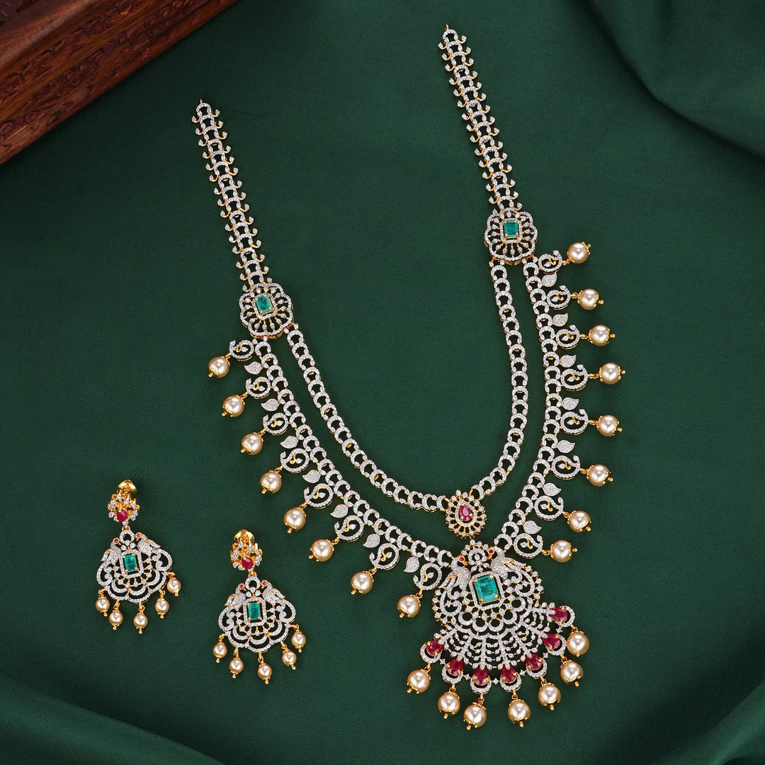 Fit-For-Royal Diamond Design Long Necklace