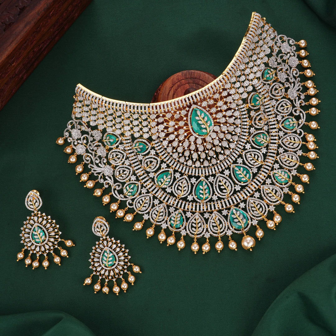 Vibrant Hues Diamond Design Choker Set