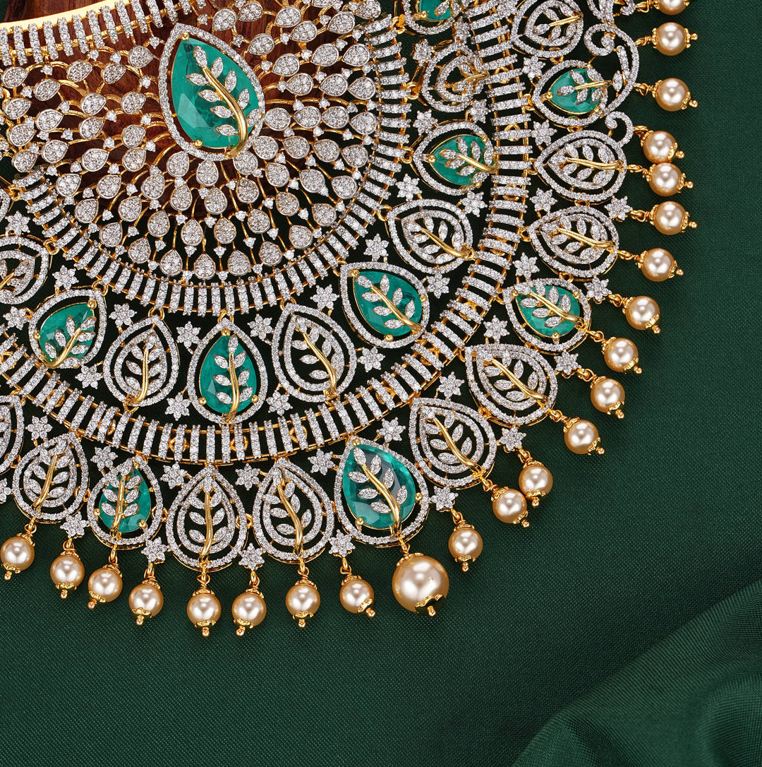 Vibrant Hues Diamond Design Choker Set