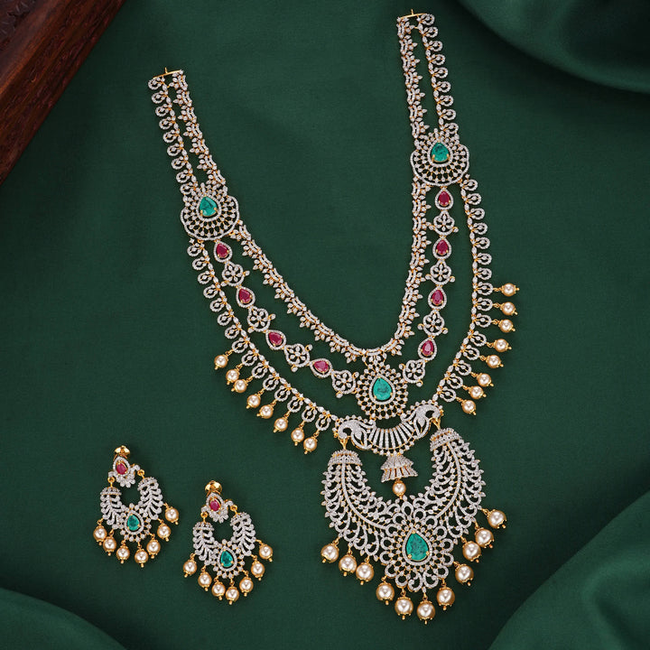 Spectrum Royale Diamond Design Long Necklace Set