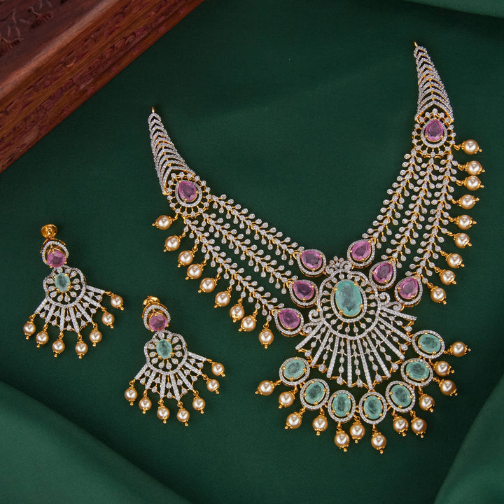 Vibrant-Hued Avikam Short Necklace Set