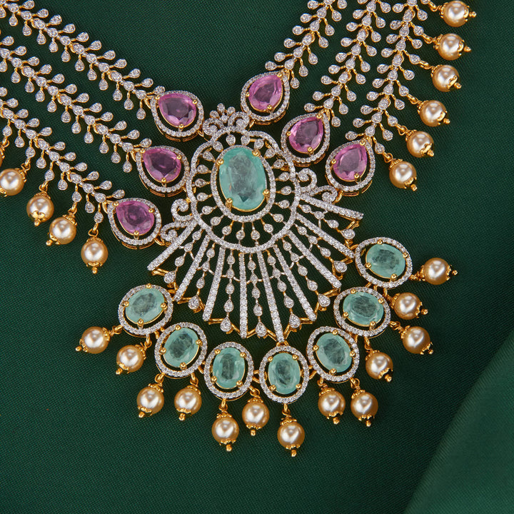 Vibrant-Hued Avikam Short Necklace Set