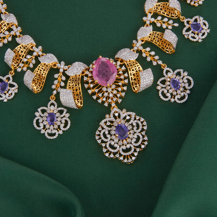 Orchid-toned Avikam Short Necklace Set