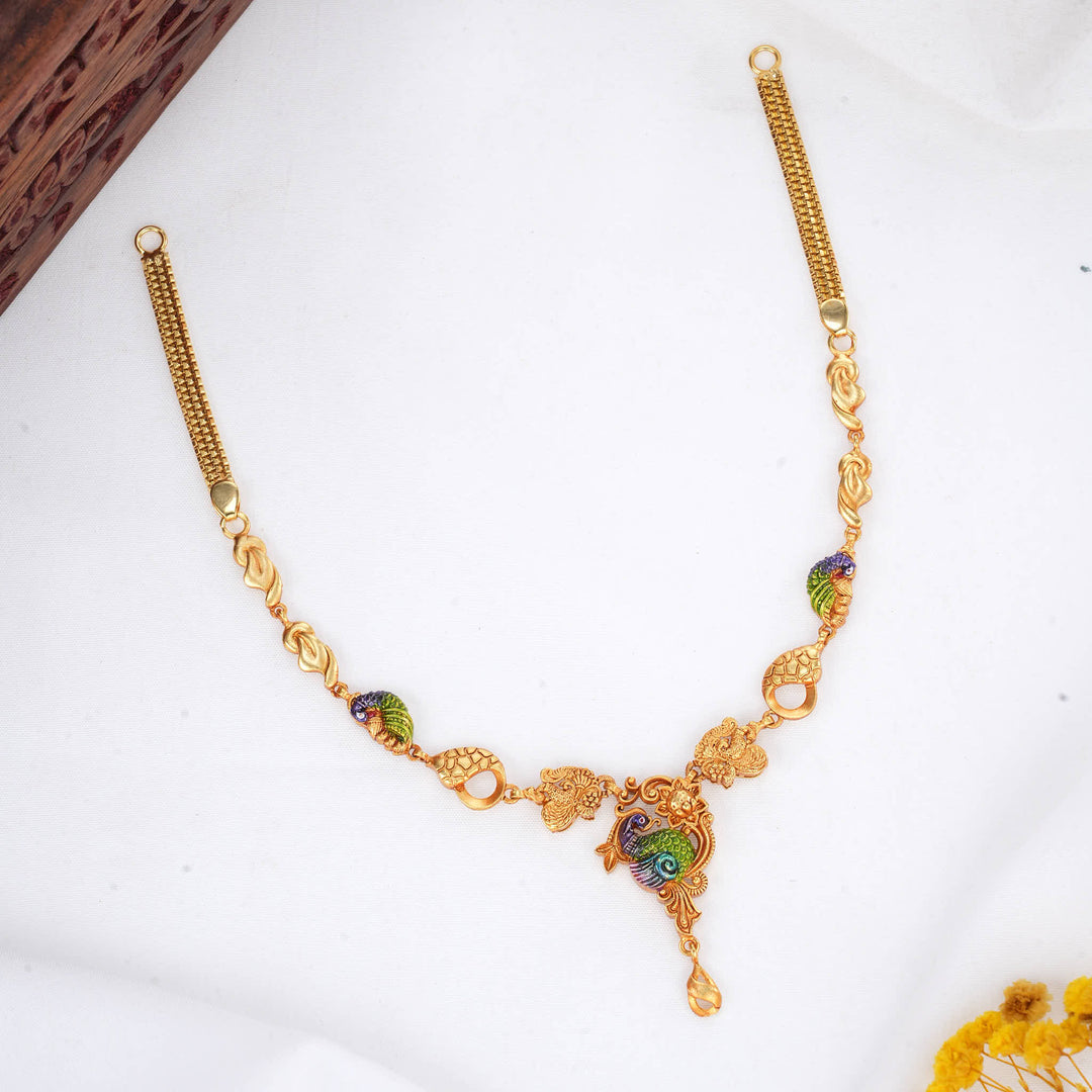 Peacock Inspired 3D Spl Necklace