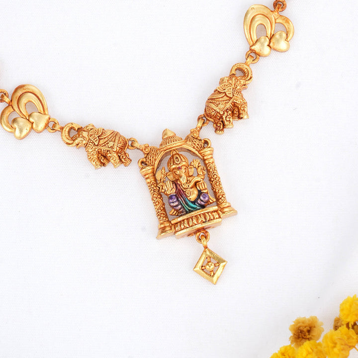 Traditional Vinayagar  3D Spl Necklace