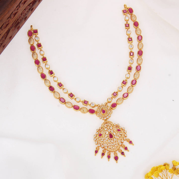Classic Art Stone Short Necklace
