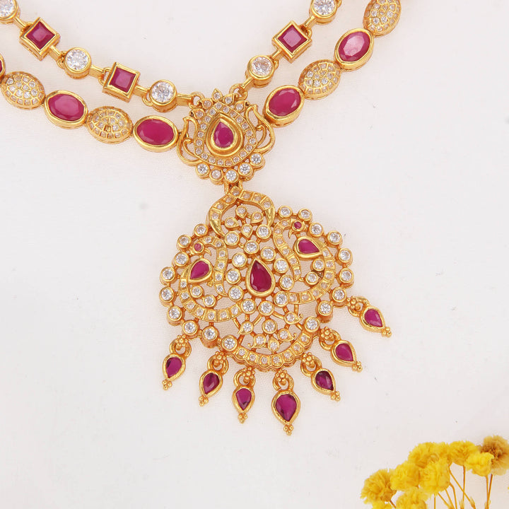 Classic Art Stone Short Necklace