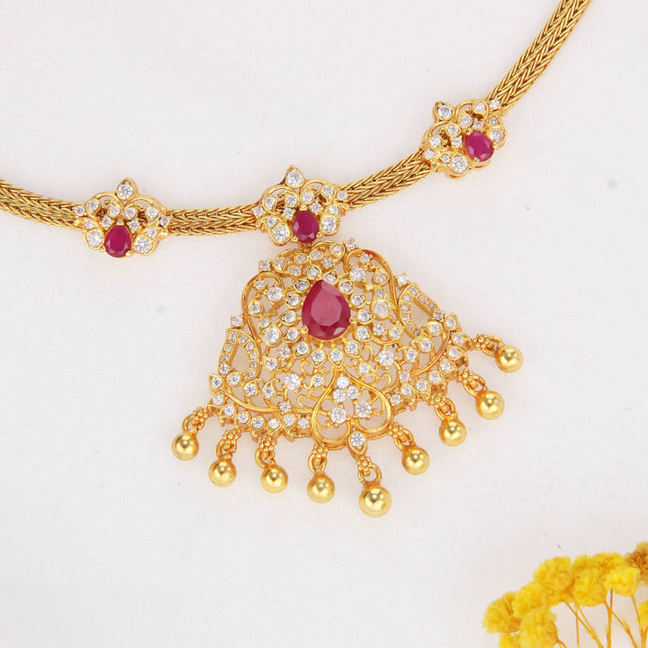 Spectacular Stone Attigai Necklace
