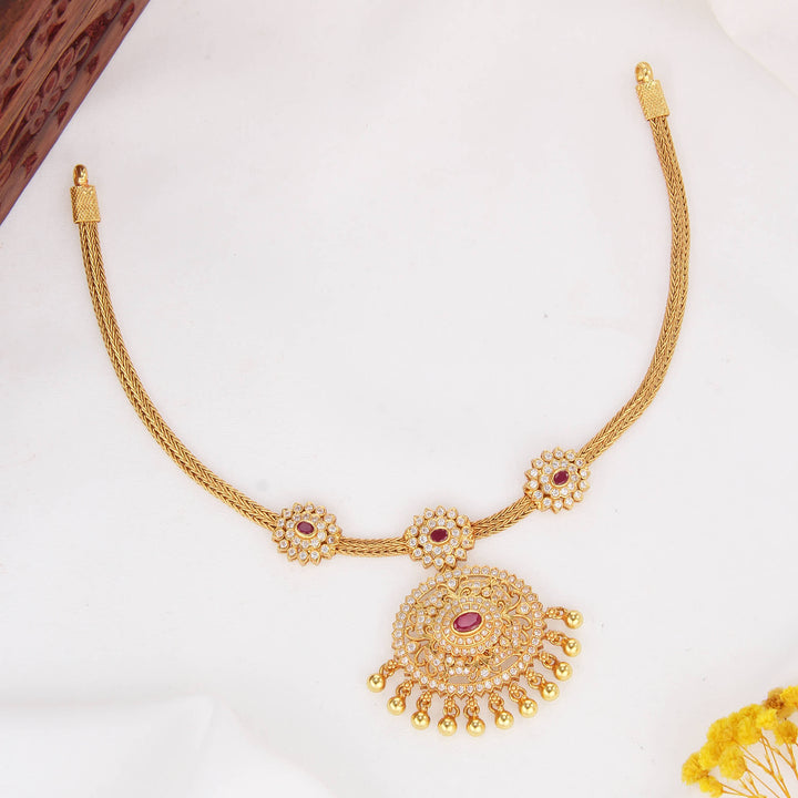Peerless Heritage Stone Attigai Necklace