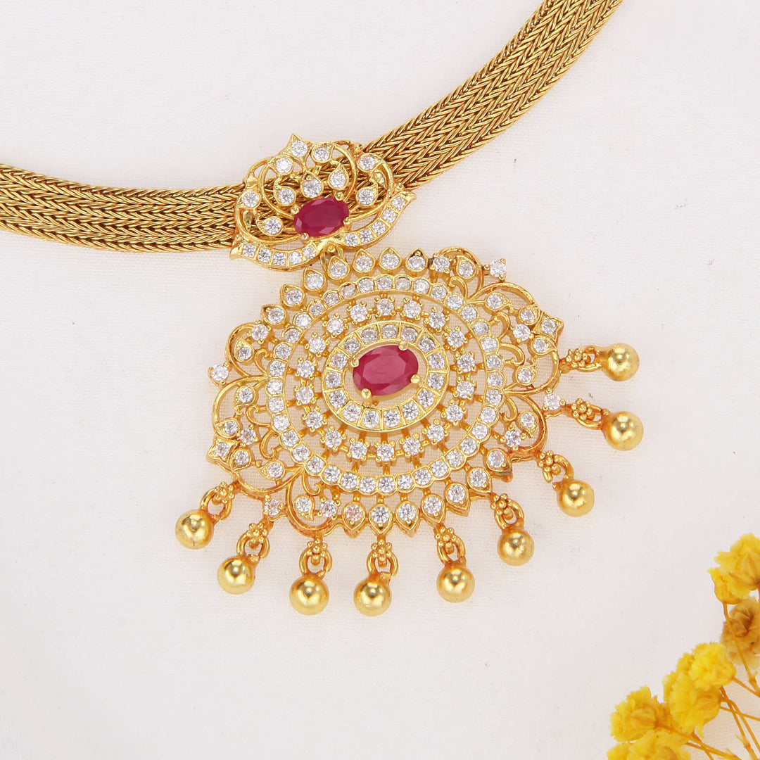 Preeminent Stone Attigai Necklace