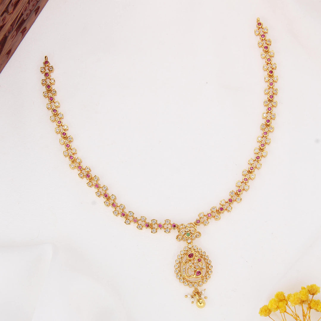 Impressive Art Stone Short Necklace