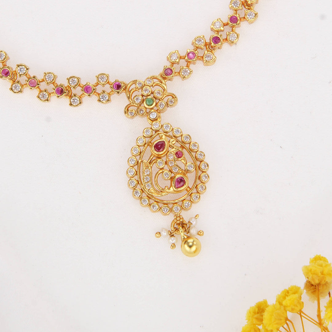 Impressive Art Stone Short Necklace