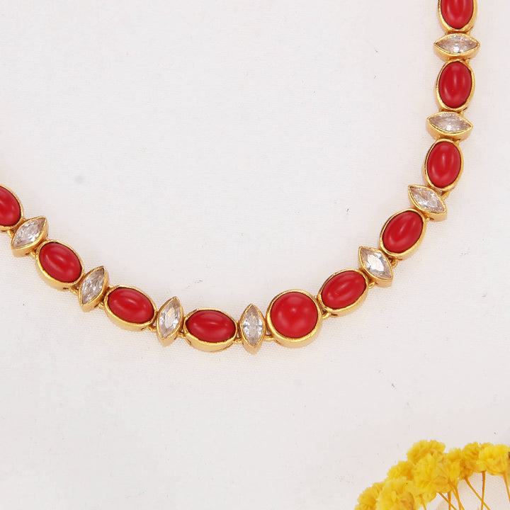 Vibrantly Elegant Stone Short Necklace