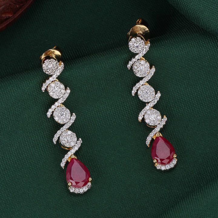 Scintillating Diamond Design Short Necklace Set
