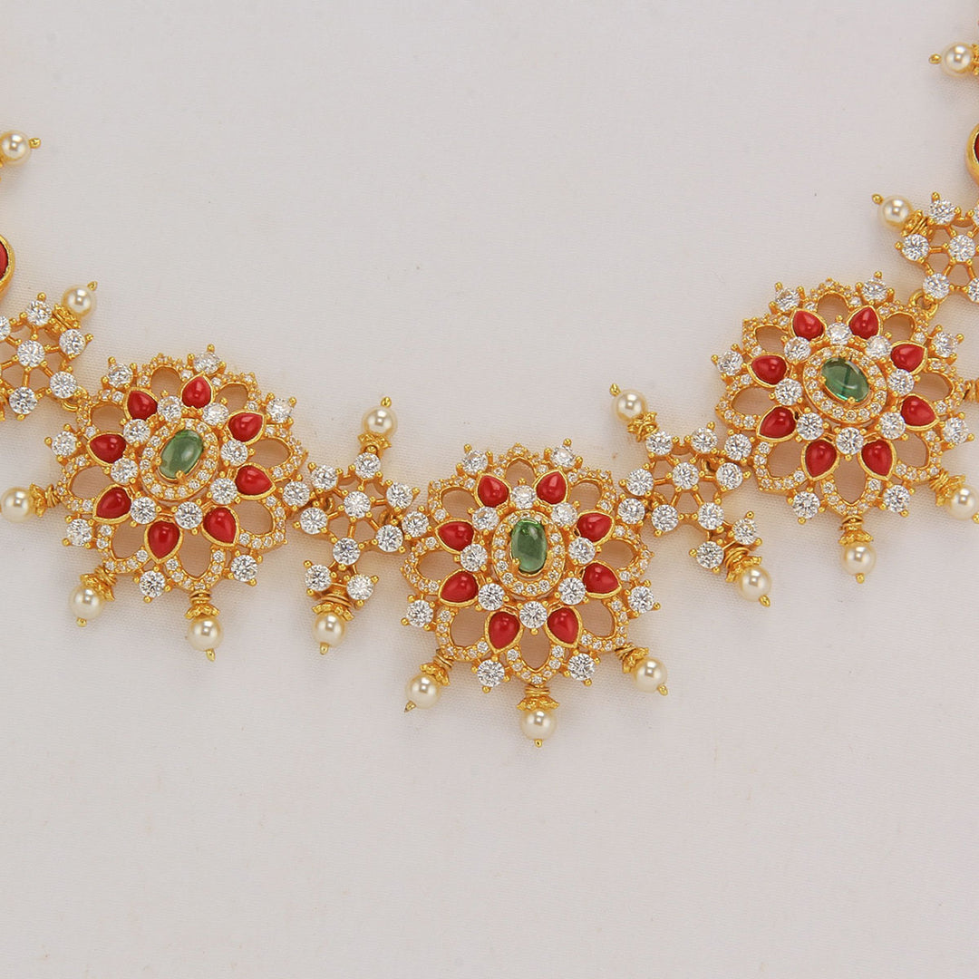 Coral Short Necklace Set