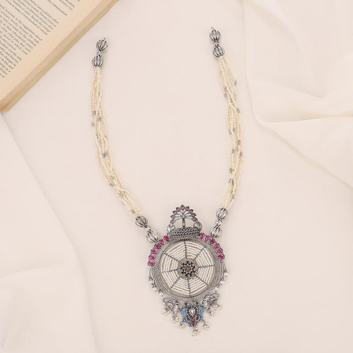 Nisha Oxidised Long Necklace