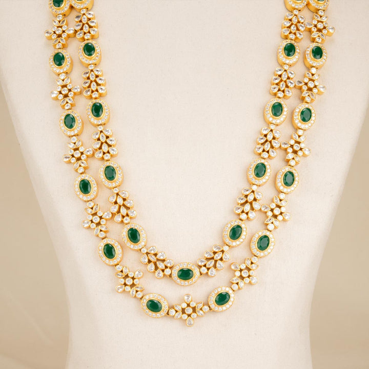 Greenish Layer Long Necklace