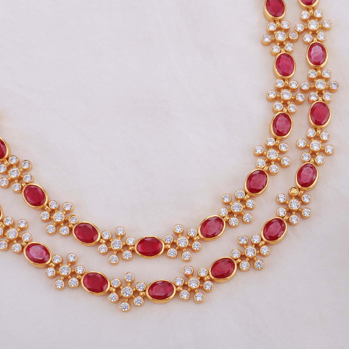 Red Stone Short Necklace