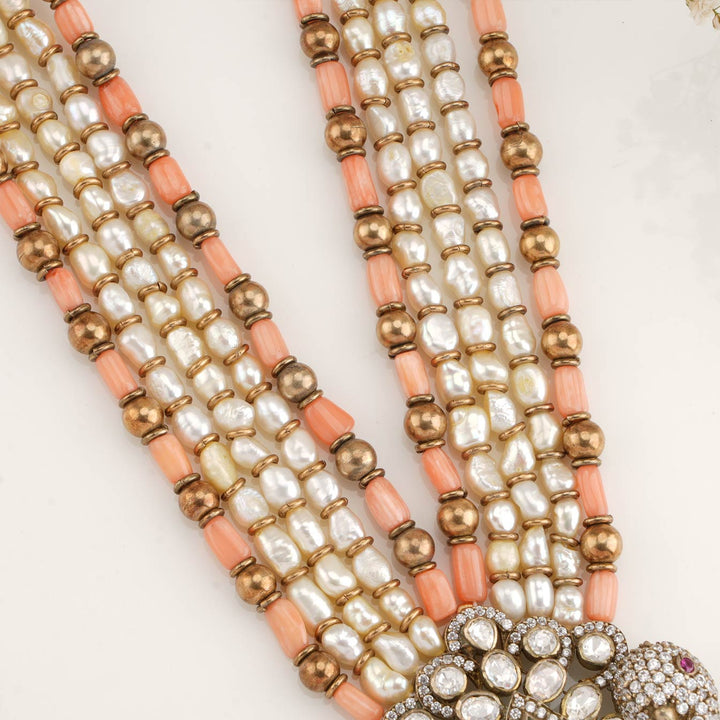 Yasir Coral Victorian Long Necklace